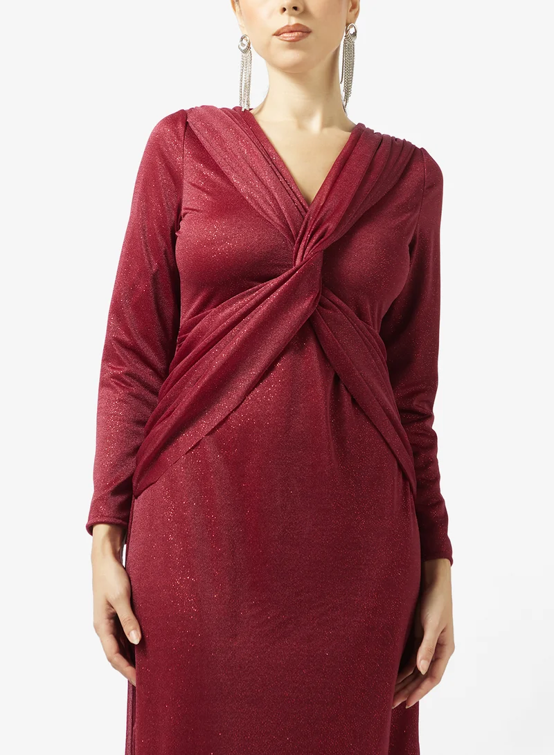 Ella Limited Edition  Shimmer Ruched Dress for Women | Best Price UAE